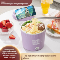 ZY - Pot multifonctionnel portable pour la maison, l'extérieur, l'hôtel, la voiture, la restauration rapide - Revêtement antiadhésif - Pot à nouilles instantanées - Pot électrique - 1,0 L