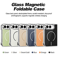 Étui de téléphone pliable magnétique avec film de protection intégré pour écran avant pour iPhone DUO, coque de protection en verre pour Samsung Fold 8