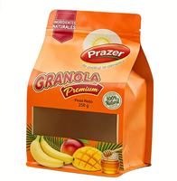 Sac en papier kraft avec fermeture éclair personnalisé imprimé sur mesure, sac refermable réutilisable personnalisé, emballage alimentaire, sac en PE brun