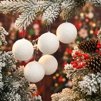 Ensemble de boules de sapin de Noël en plastique couleur incassable personnalisé de haute qualité 6 pièces
