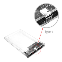 Custodia per disco rigido trasparente HDD sd tipo C a USB3.2 custodia per disco rigido da 2.5 pollici