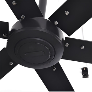100 inch extra grote plafondventilatoren voor grote ruimtes met hoge plafonds, DC-motor, 6 bladen, afstandsbediening, zilverkleurig - Product Image 2