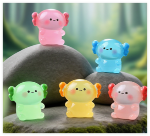Giocattoli Luminosi in Resina a Forma di Axolotl, Regalo per Bambini, Figurine Fluorescenti da Collezione, Buste Misteriose Lucky Blind - Product Image 3