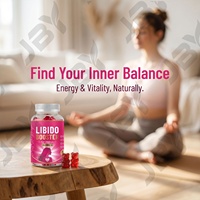 Gummies de soutien à la libido féminine au safran et maca rouge, à base de plantes, emballage personnalisé OEM, fournisseur en gros pour le bien-être des femmes