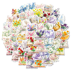 Set di 56 Adesivi Vintage con Motivi Floreali e Graffiti per Decorazione di Tavoli e Bottiglie, Adesivi per Libri e Lettura Fai-da-Te - Product Image 5