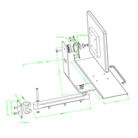 Support de bras d'ordinateur en alliage d'aluminium avec plateau de clavier angle réglable supports VESA simples pour montage mural