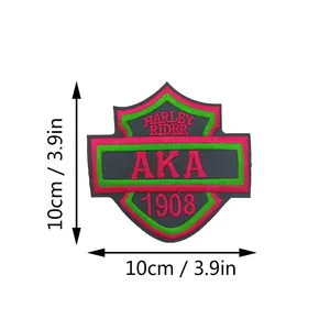 Kustom terbaru Alfa Kappa perkumpulan wanita, Inc chenille bordir besar patch insignia lambang tambalan AKA