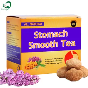 自有品牌天然胃光滑排毒茶盒袋包装批发男女胃胀茶
