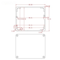 Boîtier de commande en aluminium 74*90*130mm, profilé extrudé avec fentes de guidage pour PCB, IP54, pour appareils électroniques et instruments, OEM