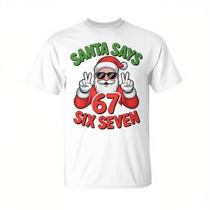 Santa Says 67 Six Seven Camiseta navideña con diseño de meme Gen Alpha - Product Image 2