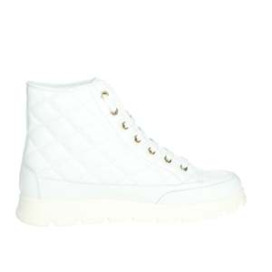 Candice Copper Donna Sneakers, chaussures de style basket-ball blanches - Product Image 4