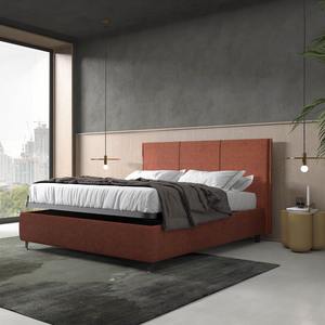 Lit double avec rangement en tissu imitation brique - Product Image 1