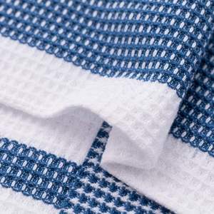 Slate Grey Bamboo Bath <b>Towel</b> Waffle Weave Design White Stripe Edge Soft Lightweight Absorbent <b>Fast</b> <b>Drying</b> <b>Towel</b> for Hotel Spa - Product Image 3
