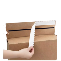 Boîte d'emballage postale personnalisée écologique en papier recyclé ondulé avec fermeture éclair auto-adhésive et logo en relief