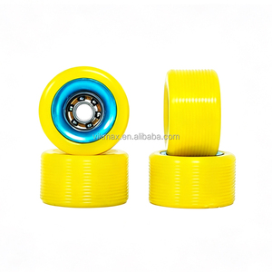 Roues de fingerboard CNC en POM avec roulements ABEC-7, extérieur jaune durable + moyeu métallique multicolore pour pièces de skateboard en gros - Product Image 4