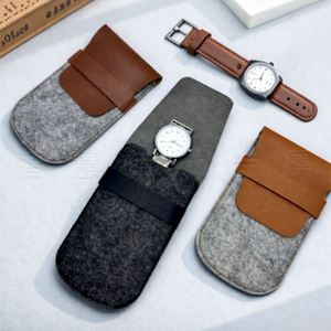 Felt <b>Watch</b> Protective <b>Case</b> Daily Mechanical <b>Watch</b> Scratch-proof Pouch for Cover <b>Watch</b> Storage Bag - Product Image 1