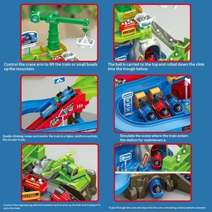 Trenino Elettrico Giocattolo con Binari in Plastica, Auto da Costruzione Educativa per Bambini, Grande Sfida Parcheggio, <span class=keywords><strong>Regalo</strong></span> per Ragazzi - Product Image 2