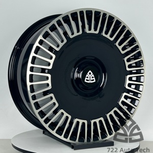 Jantes forgées monobloc 722auto noires et argentées à rayons maillons, 16-20 pouces, concaves profondes pour <span class=keywords><strong>Honda</strong></span> Civic, Nissan GT-R, Subaru - Product Image 1