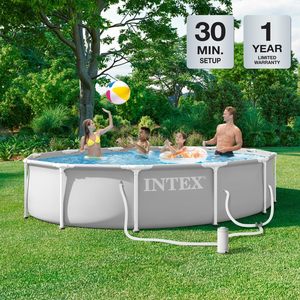 Piscine hors sol INTEX 26711EP <span class=keywords><strong>Prism</strong></span> <span class=keywords><strong>Frame</strong></span> Premium de 12 pieds x 30 pouces avec pompe filtrante, fabriquée en Chine - Product Image 6