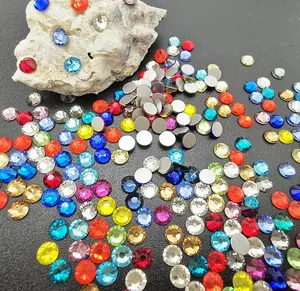 थोक K9 ग्लास क्रिस्टल DIY सुरुचिपूर्ण नाखून विभिन्न सजावट 57 रंग मिश्रित हीरा रंगीन पत्थर के लिए कील कला