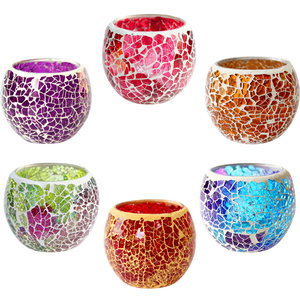 Luxe Mozaïek Kaars Potten Glas Thee Licht Votive Houder - Product Image 1