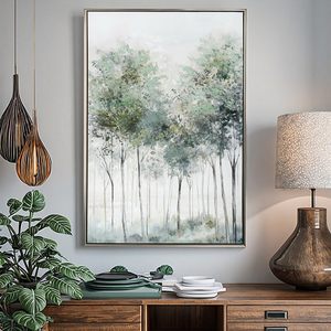 Arte de paisaje moderno bosque verde estilo abstracto arte de pared decoración del hogar impresión pintura lienzo <span class=keywords><strong>para</strong></span> Hotel sala de estar dormitorio - Product Image 1