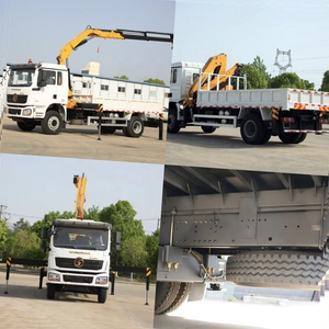 Camión de Plataforma Plana de Servicio Pesado Shacman 4*2 con Grúa L3000, Camión de Plataforma Plana con Brazo Plegable Autocargable Móvil con Grúa Montada en la Plataforma Plana en Venta - Product Image 2