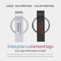 Flashdisk USB Logam Custom Logo Gratis 1GB 2GB 4GB 8GB 16GB Pen Drive Bisnis Memory Stick USB Kreatif Clé USB Drive