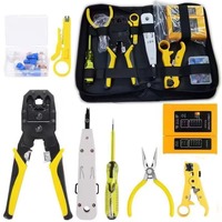 Kit d'outils de sertissage réseau trois-en-un avec testeur de câble RJ45, kit de réparation Ethernet, outil manuel combiné, Chine