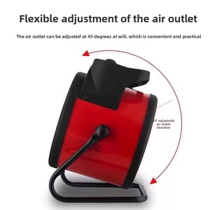 HENGBO Nuevo Calentador Eléctrico Industrial <span class=keywords><strong>de</strong></span> Acero Inoxidable, Ventilador con Motor, Cañón <span class=keywords><strong>de</strong></span> Aire Caliente, Equipo <span class=keywords><strong>de</strong></span> Calefacción para Invernaderos y Fábricas, 220V 3000W - Product Image 4