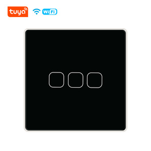 Tuya Wifi Smart Switch 3 Gang Touch Control With Voice <b>Timer</b> EU Standard Aluminum Frame - Product Image 2