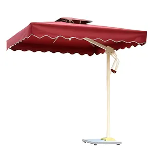 Offre à durée limitée Parapluie de patio Lumières Parapluie de table Parasol de patio extérieur Parapluie de meubles pour jardin extérieur Patio avec lampes de table