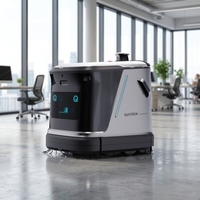 Nettoyeur de sols commercial, best-seller, serpillière robotisée à recharge automatique contrôlée par application, réservoir d'eau de 8 L pour les hôpitaux