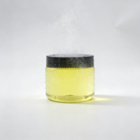 Pot en plastique PET transparent jaune compact de 200 ml avec options d'impression de surface personnalisables, pour soins de la peau, cosmétiques, stockage domestique, pot à crème