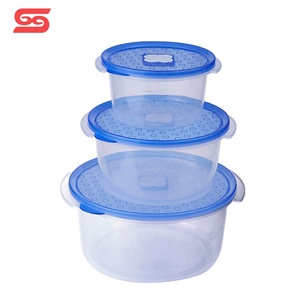 3-tamaño fresco mantener hermético PP contenedor de almacenamiento de alimentos de plástico con tapa - Product Image 1