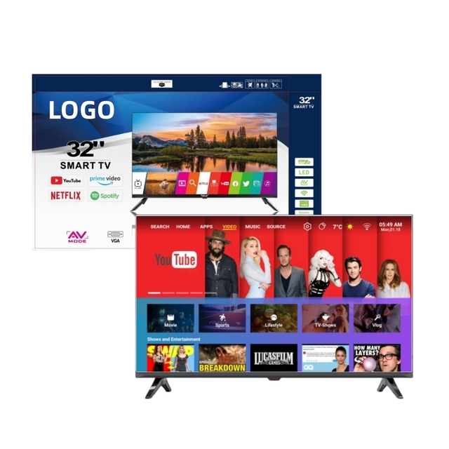 OEM Television 32 Inch LED Display ScreenTV 32 Inch Full Flat Screen 2K Smart TV