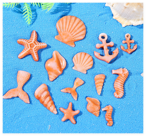 Di lusso colorato spiaggia oceano <span class=keywords><strong>serie</strong></span> guscio di resina coda di sirena stella del mare scintillante ornamento per gioielli da te borsa del telefono portachiavi - Product Image 4