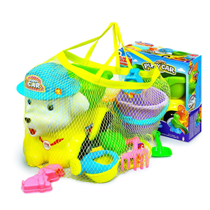 Puppy Dump Truck <b>Beach</b> Toy Set with Bucket Watering Can Shovel and Rake Mesh Packed - Product Image 2
