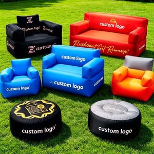 Canapé gonflable en tissu Oxford imprimé sur mesure pour événements publicitaires, branding, expositions, salons professionnels, mobilier d'exposition - Product Image 1