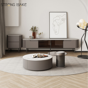 <span class=keywords><strong>Mueble</strong></span> de TV Moderno y Lujoso de Color Blanco, Mesa de Centro, <span class=keywords><strong>Mueble</strong></span> para Televisión y Soporte para TV, <span class=keywords><strong>Mueble</strong></span> de TV para Sala de Estar - Product Image 6