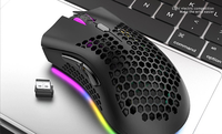 Souris de jeu sans fil rechargeable RGB pour droitier, 2,4 GHz, optique 7D, programmable, ergonomique, USB