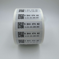 Autocollant d'étiquette de code QR personnalisé de qualité supérieure matériau PET numéro de série impression de codes à barres autocollant adhésif