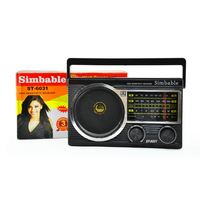ST-6031 Makula Simbable Haut-parleur de graves haute puissance Récepteur multibande professionnel Radio AM MW SW avec antenne télescopique
