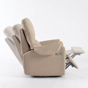 Fauteuil pivotant et inclinable pour chambre d'enfant, fauteuil à bascule confortable pour salon, fauteuil inclinable avec fonction pivotante et bascule. - Product Image 5