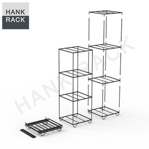 Estantería Metálica para Exhibición y Almacenamiento de Llantas de Auto, Diseño Desmontable, Capacidad Máxima de 4 Llantas de 22 Pulgadas, Cuadrada, Negra - Product Image 6
