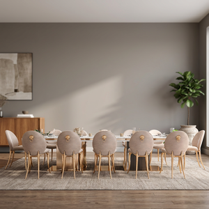 10 White Luxury 12 Golden Foot Marble Convertible Contemporary <b>Dining</b> <b>Table</b> Chairs for Home <b>Bar</b> Kitchen Apartment & Hotel Use - Product Image 3