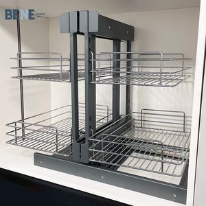 Modern Design Kitchen Magic Corner Lazy Organizer <b>Wire</b> <b>Basket</b> In-Cabinet Corner Cabinet Kitchen <b>Basket</b> Kitchen Storage - Product Image 2