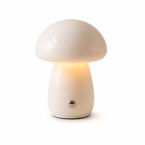 Lampe de table rechargeable sans fil LED style nordique en forme de champignon, lumière décorative avec charge Type C, gradation progressive, lampe de chevet chaude - Product Image 2
