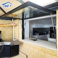 Fenêtres à auvent modernes personnalisées en aluminium et verre avec isolation thermique et cadre en aluminium, design à ouverture par le haut