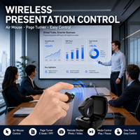 Ratón de Anillo con Bluetooth 5.3, Inalámbrico, Recargable, con Panel Táctil, Control Remoto con Función de Desplazamiento para Laptop, PC, Tablet, Smart TV, Presentaciones